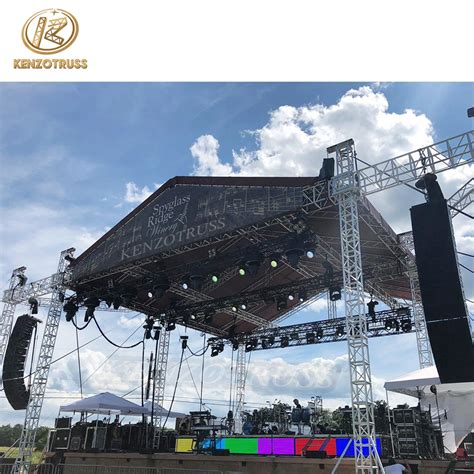 Outdoor Concert Aluminum Truss Stage System Large Roof Trusses