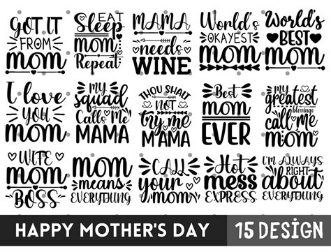 Mom Svg Bundle Mothers Day Svg Mom Cut File Blessed Mama Svg Mom Quotes Svg Instant