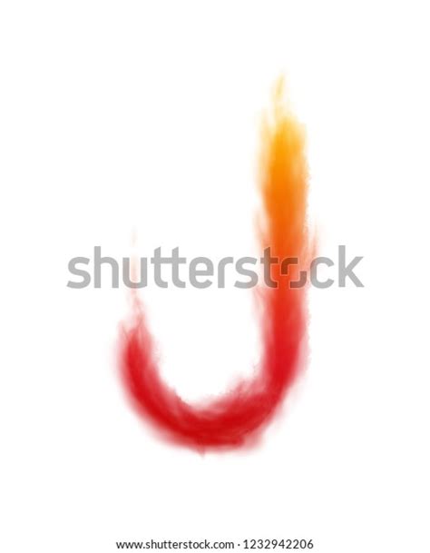 Fire Letter J Burning Flaming Letter Stock Illustration