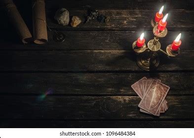 Tarot Cards On Fortune Teller Desk Stock Photo 1096484384 | Shutterstock