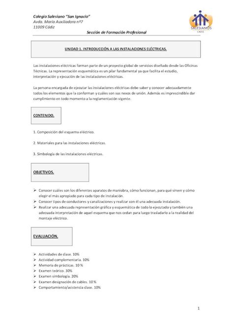 PDF Unidad 1 Introduccion A Las Instalaciones Electricas PDFSLIDE NET