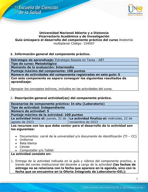 Guía para el desarrollo del componente práctico Unidad 1 2 y 3