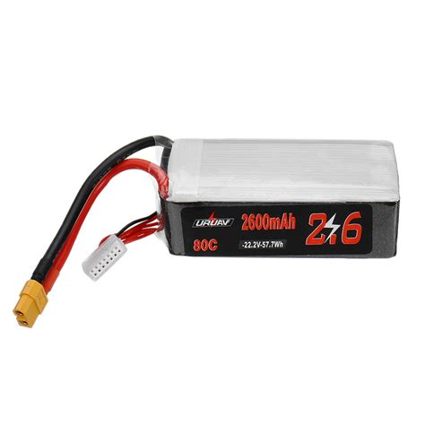 URUAV 22 2V 2600mAh 80C 6S Lipo Battery XT60 Plug For Align 500 RC