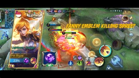 NEW FANNY EMBLEM KILLING SPREE IS OP MOBILE LEGENDS BANG BANG