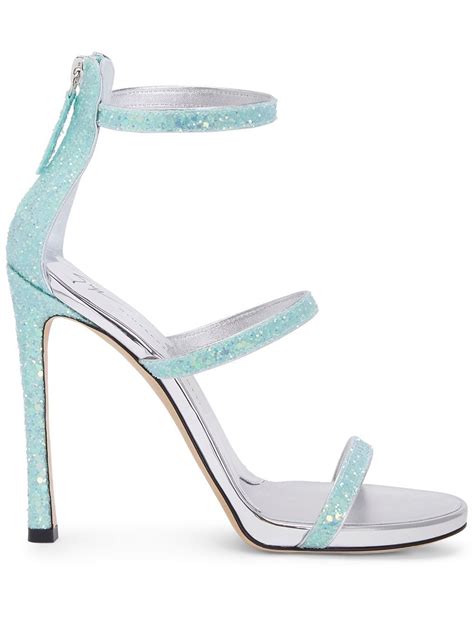 Giuseppe Zanotti Harmony Glitter Strappy Sandals Farfetch