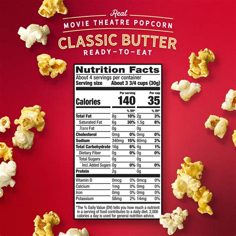 Amc Theatres Ready To Eat Popcorn Classic Butter