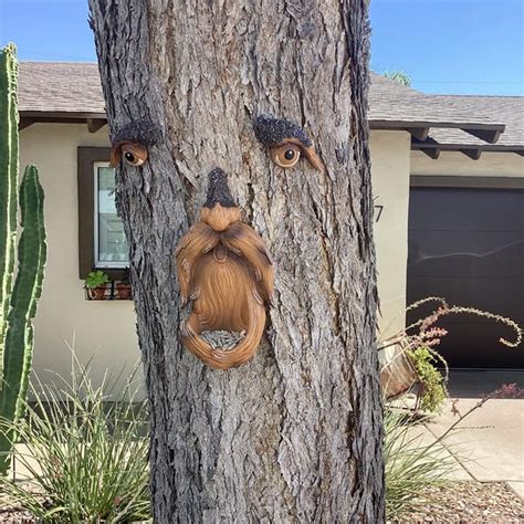 Tree Faces Garden Decor Tree Hugger Bird Feeder Yard Art T For Dad