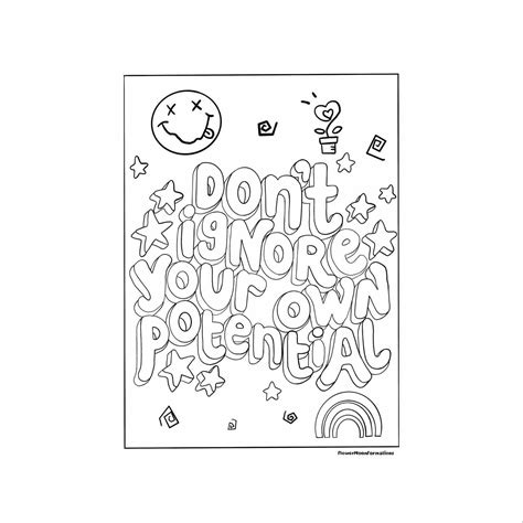 Positive Affirmation Mental Health Coloring Page Adult Etsy Canada