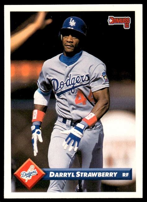 Donruss Baseball Card Darryl Strawberry Los Angeles Dodgers