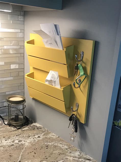 The lady asked for a way to keep mail off the counter. : r/woodworking
