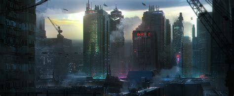 Futuristic City Futuristic Science Fiction Cyberpunk Cityscape