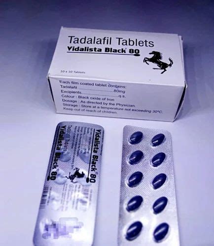 Vidalista Black Mg Tadalafil Tablets At Rs Stripe Cialis In