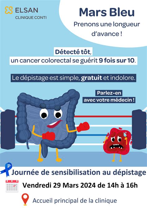 Mars Bleu Mois De Sensibilisation Au Cancer Colorectal Elsan