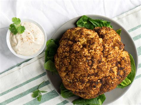 Roasted Harissa Cauliflower With Whipped Tahini Sauce Eat Your Way Clean