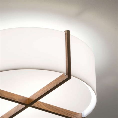 Oiled Walnut Detail Ceiling Lights Cerno Flush Mount Lighting