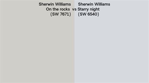 Sherwin Williams On The Rocks Vs Starry Night Side By Side Comparison