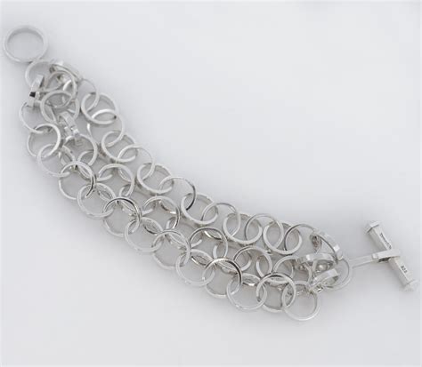 Tiffany And Co Paloma Picasso 925 Circle Multi Chain Toggle Bracelet For Sale At 1stdibs