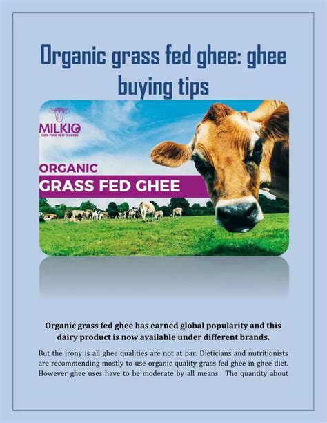 PPT - Organic Grass Fed Ghee PowerPoint Presentation, free download ...