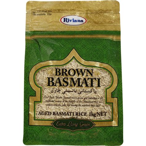 Riviana Brown Basmati Rice Extra Long Grain 1kg Woolworths