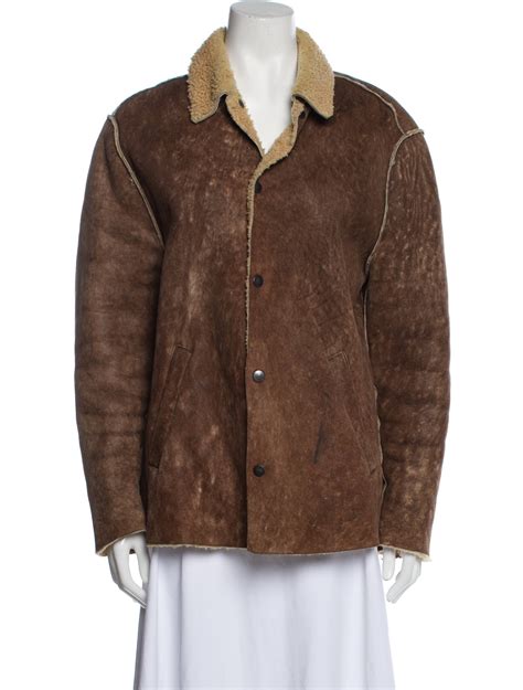 Ralph Lauren Collection Shearling Fur Jacket Neutrals Jackets