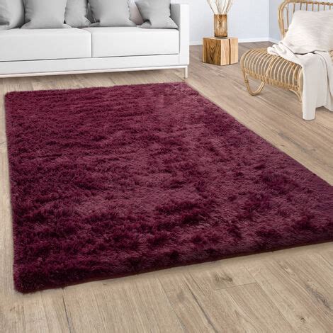 Paco Home Tapis Shaggy Tapis De Salon Fausse Fourrure Poil Long