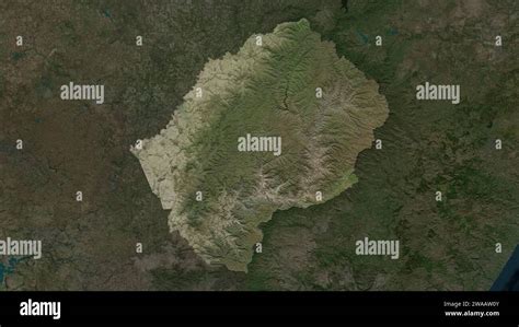 Lesotho Highlighted On A High Resolution Satellite Map Stock Photo Alamy