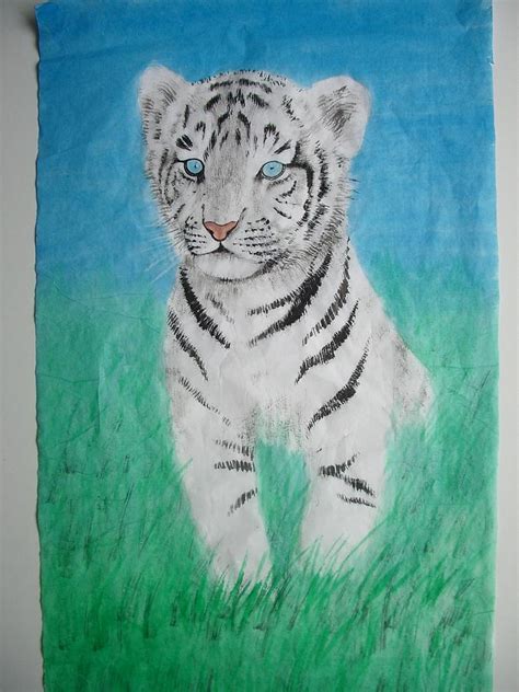 Baby White Tigers Drawing