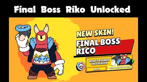 Unlocking Final Boss Rico Brawlstars Youtube