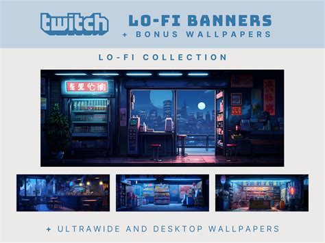 Lofi Twitch Stream Banner Blue Anime Twitch Banner Cozy Anime Ultrawide ...