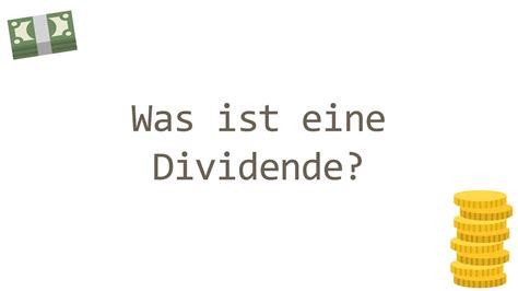 Was Ist Eine Dividende Wie Bekommt Man Dividenden Youtube