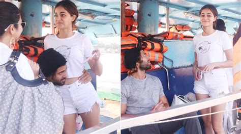 Vijay Deverakonda Gives Ananya Panday A Cute Hug As The Duo Get Snapped At Versova Jetty Post