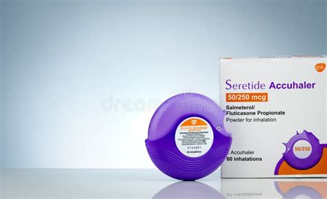 Seretide Accuhaler And Packaging Asthma Accuhaler For Treatment Asthma Bronchodilator And