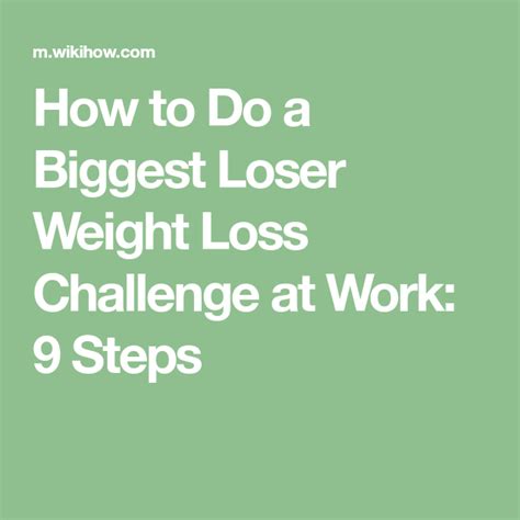 Pin On Biggest Loser Contest