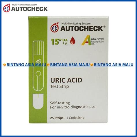 Jual Stik Strip Cek Asam Urat Autocheck Uric Acid Test Tes Auto Check