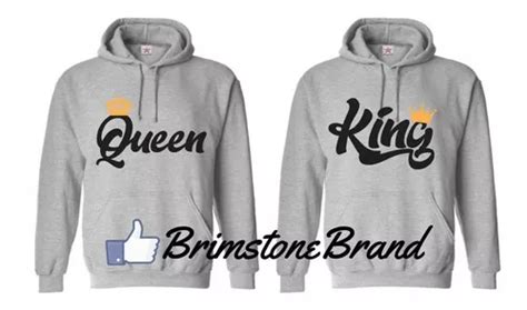 Sudaderas Para Pareja Novios King Queen Rey Reina Meses Sin Inter S