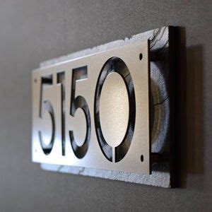 Custom Led Backlit Aluminum Address Plaque Etsy In Slate House