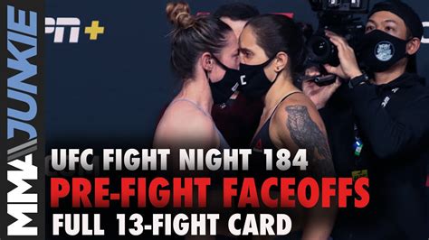 Ufc Fight Night 184 Full Fight Card Faceoffs Youtube