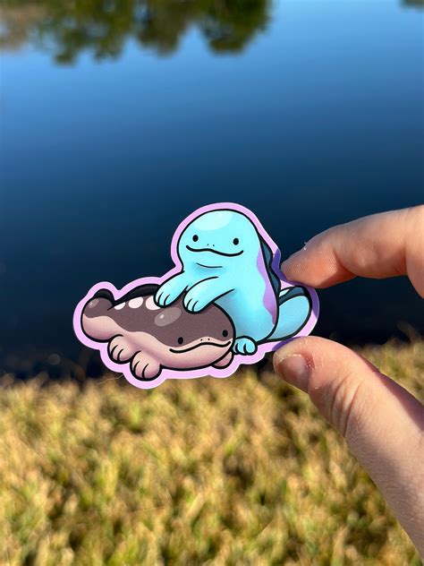 Pokemon Stickers Wooper Clodsire Paldean Wooper And Quagsire Etsy