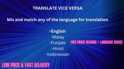 Translate English To Malay And Vice Versa By Arjansingh Fiverr