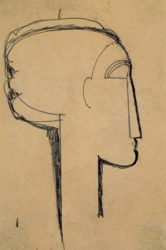 Head In Profile Giclee Print Amedeo Modigliani Art Amedeo