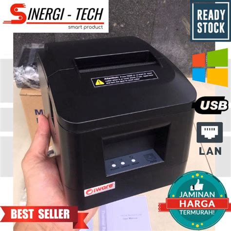 Jual PRINTER THERMAL KASIR 80MM AUTOCUTTER IWARE D260UL USB LAN RJ11