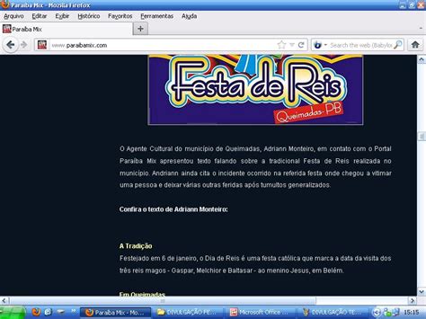 Queimadas Cultural Portal Para Ba Mix Divulga Texto Sobre Festa De Reis