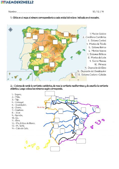 Actividad Online De Relieve De España Para 5º Primaria Puedes Hacer