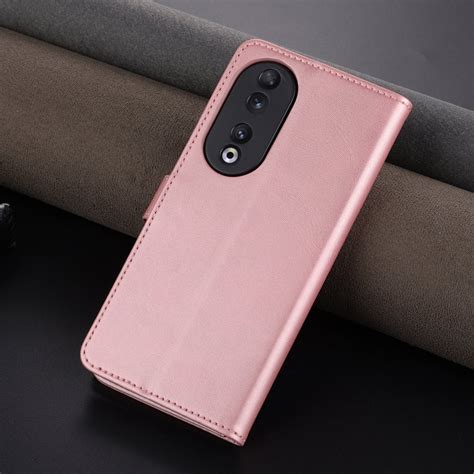 For Honor Azns Skin Feel Calf Texture Flip Leather Phone Case Rose