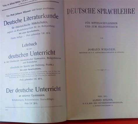 Deutsche Sprachlehre F R Mittelschullehrer Und Zum Selbststudium Von