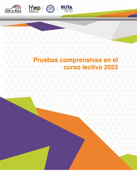 Pruebas Comprensivas En El Curso Lectivo V Pruebas Comprensivas En