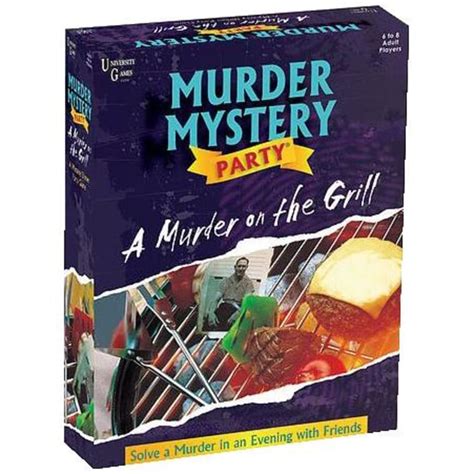 University Games A Murder On The Grill Murder Mystery Adult Game Home