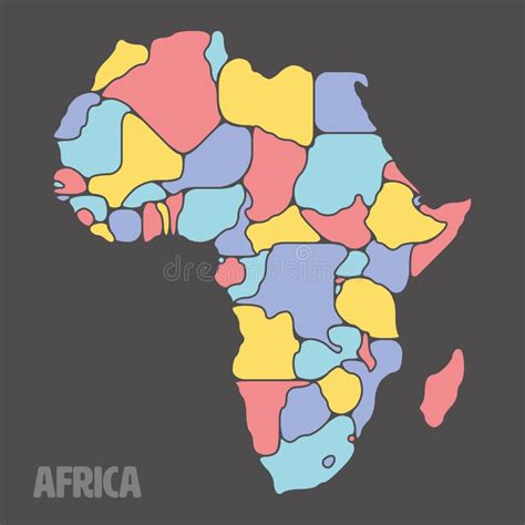 Mapa Liso Do Continente Africano Ilustração do Vetor Ilustração de