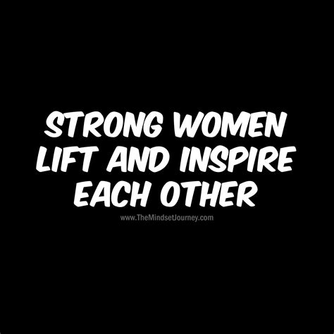 The Words Strong Women Lift And Inspire Each Other On A Black