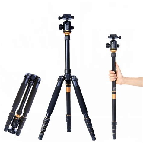 Qzsd Q Travel Tripod For Camera Pro Monopod With Ball Head Aluminium